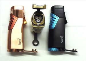 61751- SCORCH TORCH/ JUMBO 3TPORCH AUTO OPEN CIGAR PUNCH/ASST COLORS 9CT