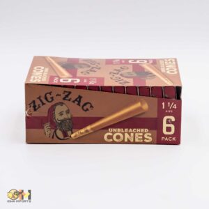 Zig-Zag Unbleached 1 1/4 6pk Cones