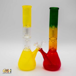 Double percolator water bong