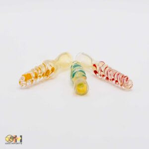 3" twisted Glass chillum 4 ct