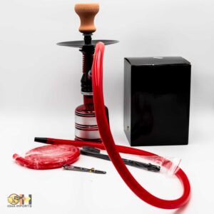 30475 D/NX S-Series Modern Aluminum Hookah/silicone hose/hand-made clay bowl/17"