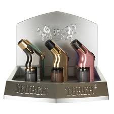 61832-1/Scorch Torch/45 Degree Nozzle Lighter with large transparent fuel tank/Assorted Colors/9ct