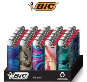 BIC® SPECIAL EDITION MARBLE SERIES POCKET LIGHTERS 50CT/TRAY