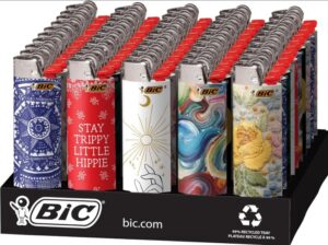 BIC LIGHTER BOHEMIAN 50CT/DISPLAY