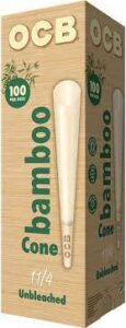 OCB UNBLEACHED 1 1/4 BAMBOO CONES (100 PER BOX)