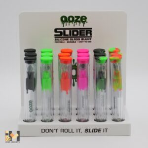 Ooze Slider Glass Blunt Display - Assorted Colors - 18ct