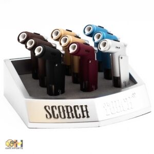 61716-1/Scorch Torch/45deg Torch/satin finish asst color/hold button see-thru/3.75"/9ct