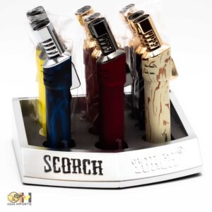 61675-1/Scorch Torch/Table Torch 45deg/lock button-asst design&neon colors/6.75"/9ct