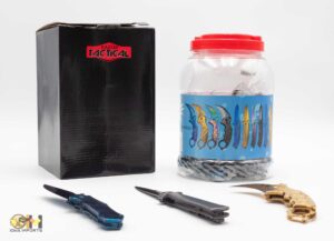 RAZOR TACTICAL KNIFE JAR 48CT ASSORTED