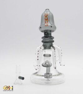 GLASS WATER PIPE NOV PIPE CLEAR BLACK-YW17