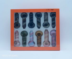4" Fancy Slime Premium Hand Pipe 12CT/DISPLAY HPD 445