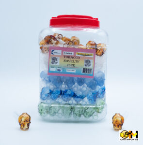 P-9069 4" Skull Oil Burner Color Tube 55ct/Jar