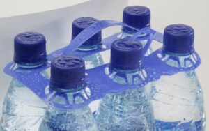 6 - PACK WHITE PLASTIC BOTTLE CARRIERS 28MM CAP 10 TO 24 OZ BOTTLES 250 CT