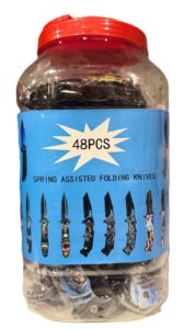 Spring Assisted Folding Knives 48CT/ Jar
