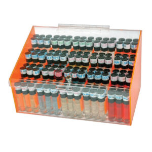 Body Oil Storage Perfume Fragrance, Acrylic Display Stand with Lock, 120 set