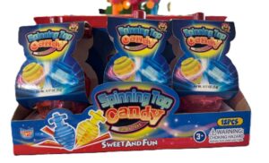 Sour City Spinning Top W/Light Candy Toy  12CT/Display