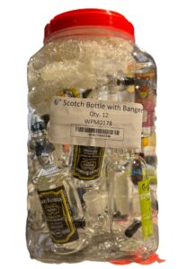 WPM0178- 6" Scotch Bottle with Banger 12ct/Jar