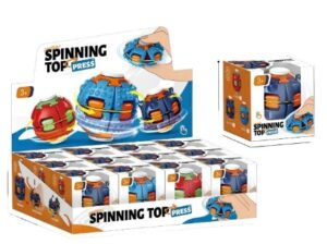SPINNING TOP PRESS FINGERTIP STRESS RELIEF ASSORTED COLOR 12CT/ DISPLAY (DESIGN NO # 777A)