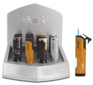 61766-1/Scorch Torch/Slim pull down Torch/see-thru/asst print & metal/3.25"/12ct
